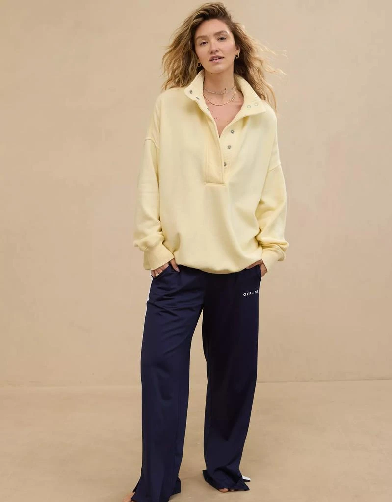Aerie Aerie Getaway Quarter Snap Sweatshirt 1