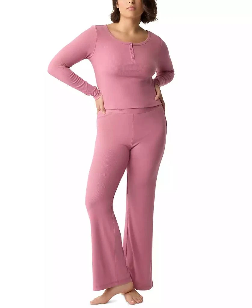 GAP GapBody Women's Long-Sleeve Rib Pajama Top 3