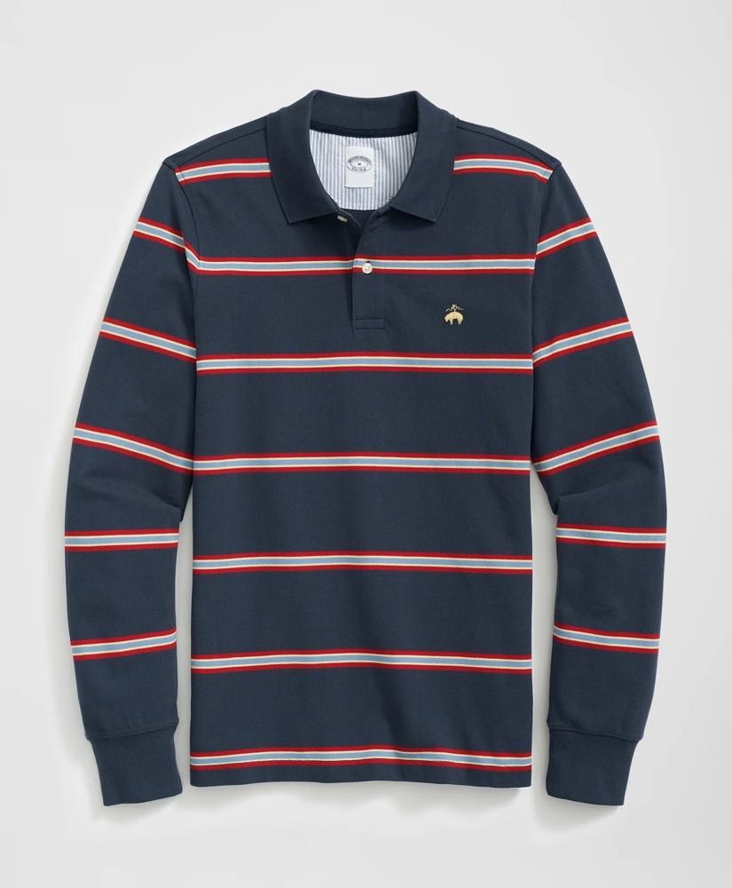 Brooks Brothers Golden Fleece® Multi Striped Long Sleeve Polo in Supima