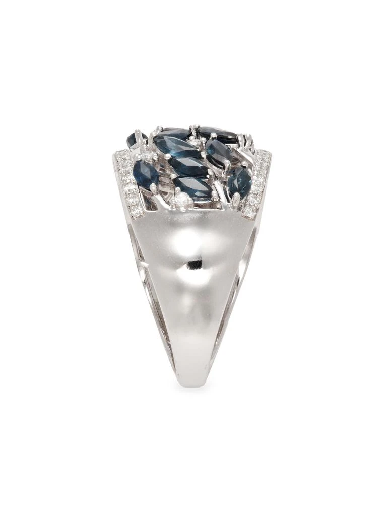 Effy 14K White Gold, Sapphire 
0.35 TCW Diamond Ring 4