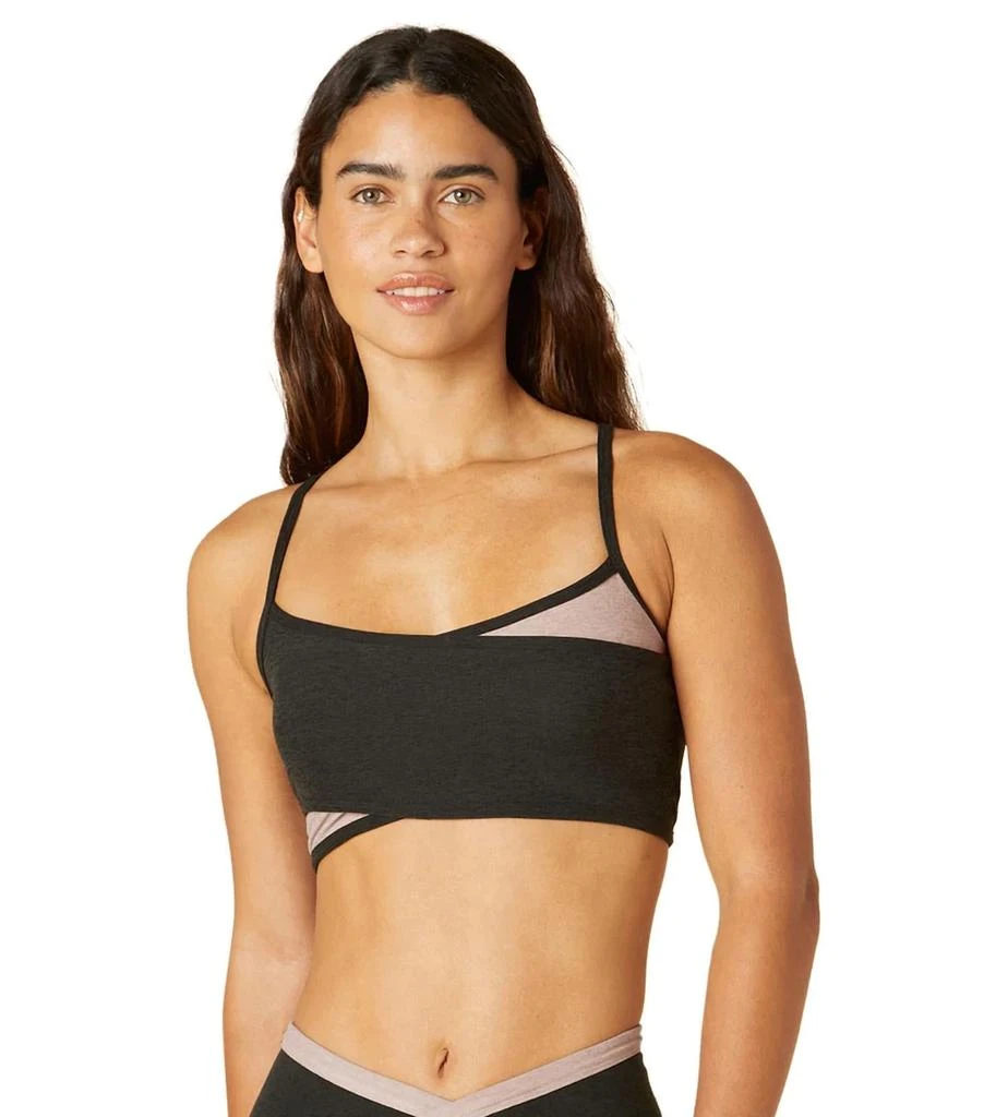 Beyond yoga Spacedye Blocked At Your Leisure Yoga Sports Bra 1