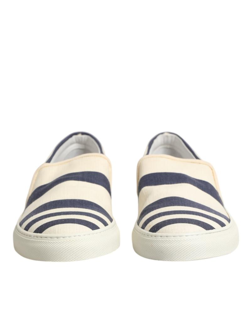 JUCCA blue Striped Canvas Men Low Top Casual Men's Shoes (Pre-Owned)