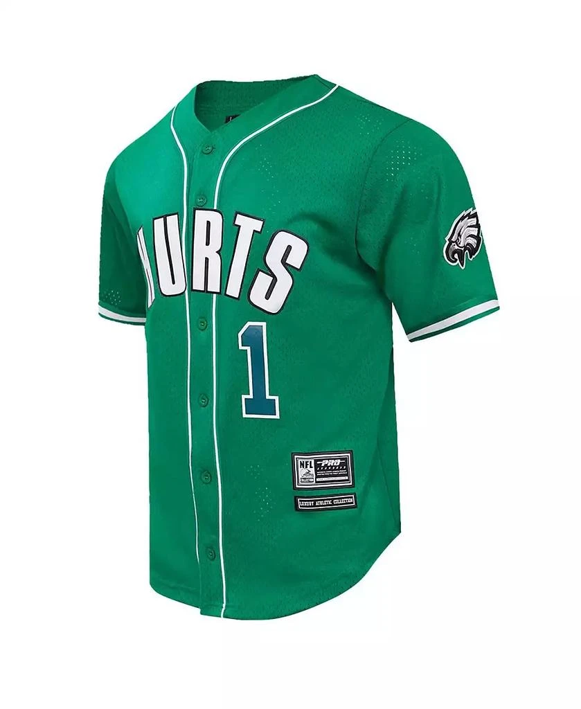 Pro Standard Men's Jalen Hurts Kelly Green Philadelphia Eagles Baseball Button-Up Shirt 4