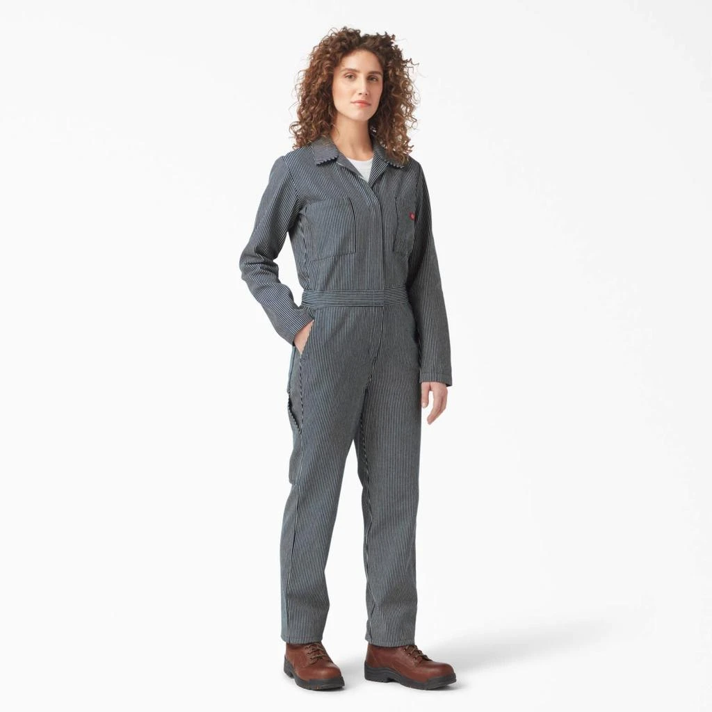 DICKIES Women's Long Sleeve Hickory Stripe Coveralls 1