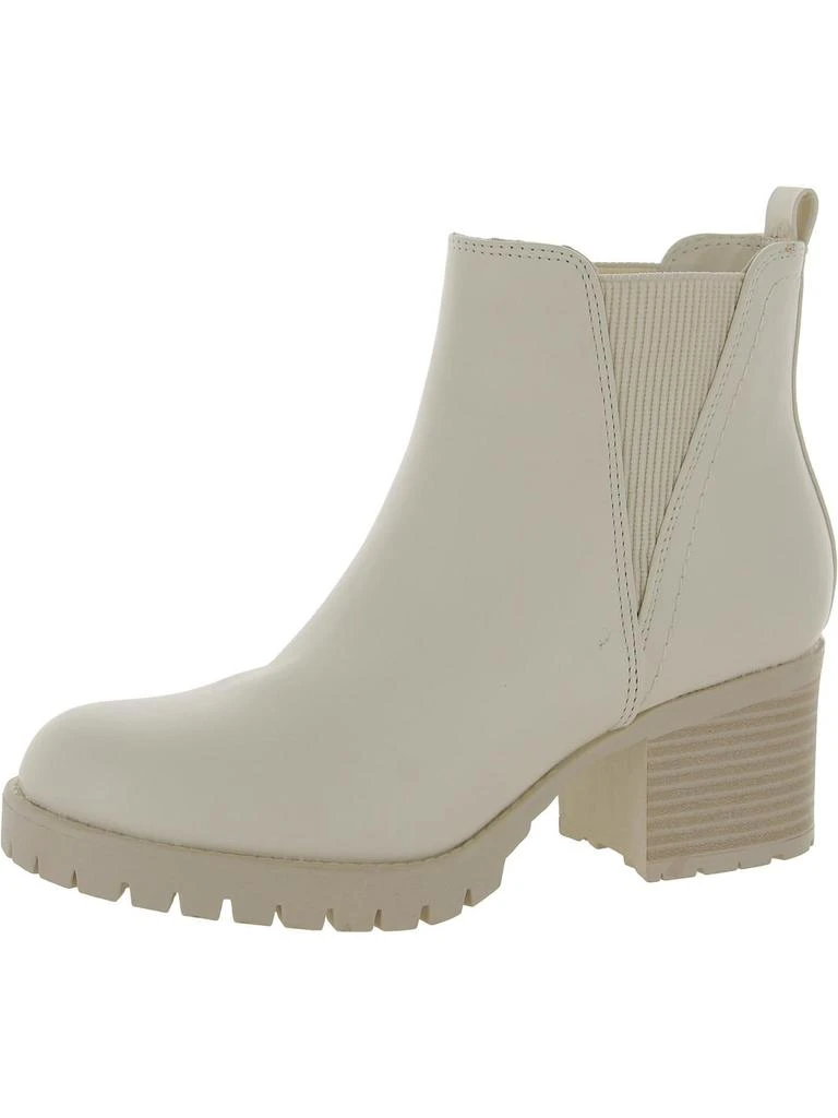 MIA Jody Womens Faux Leather Lug Sole Chelsea Boots 8