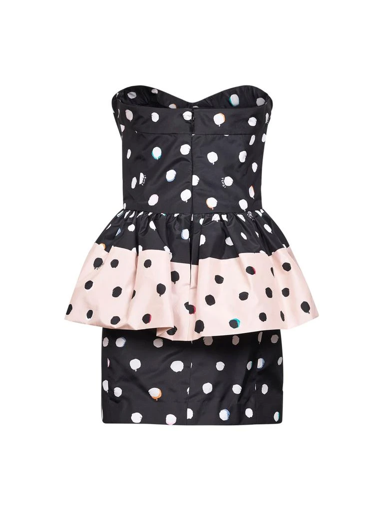 Fendi FENDI | Black printed taffeta bustier minidress | Women | 42 2