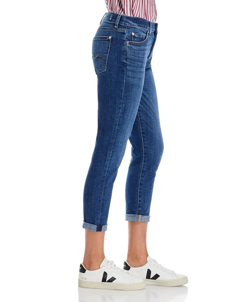 7 For All Mankind Josefina High Rise Cropped Boyfriend Jeans in Broken Twill Vanity 3