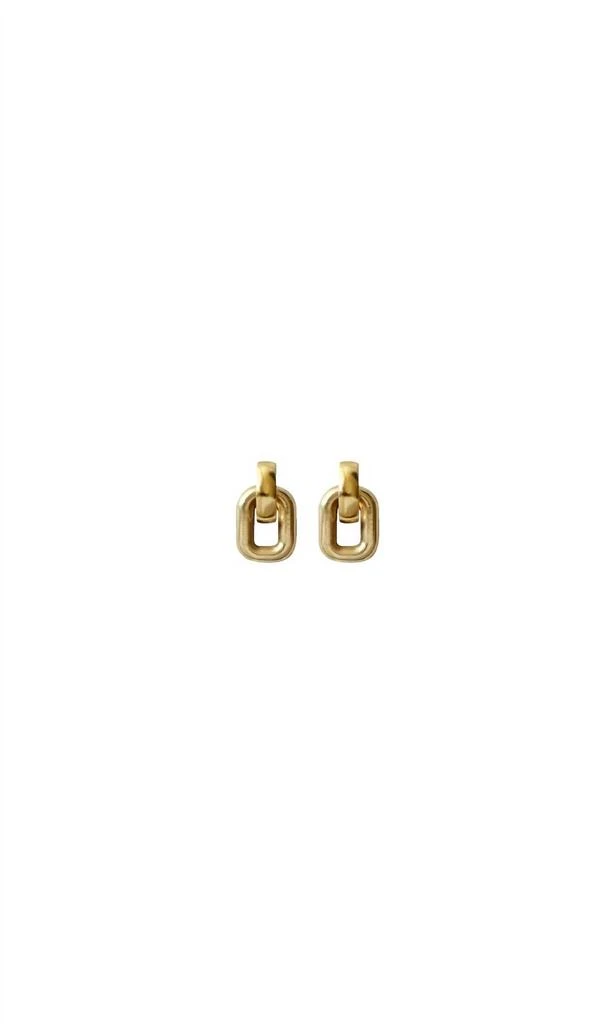 Laura Lombardi Greca Earrings In Brass 2