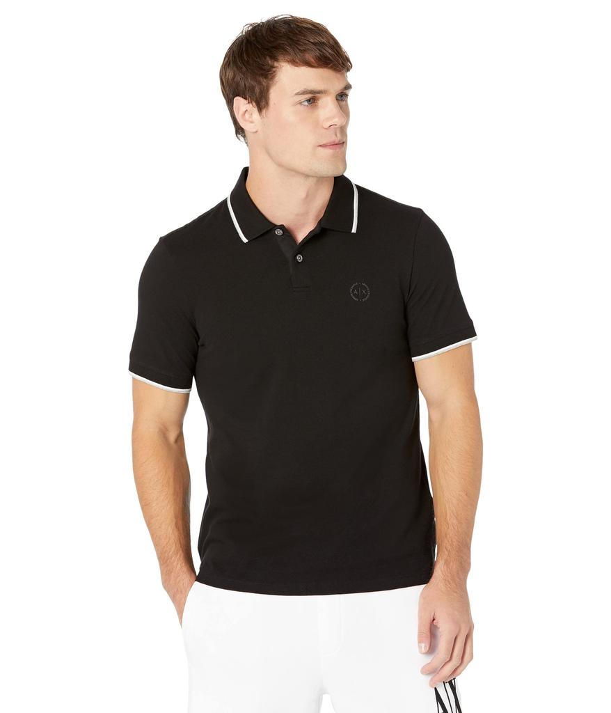 Armani Exchange Slim Fit Pique Logo Polo