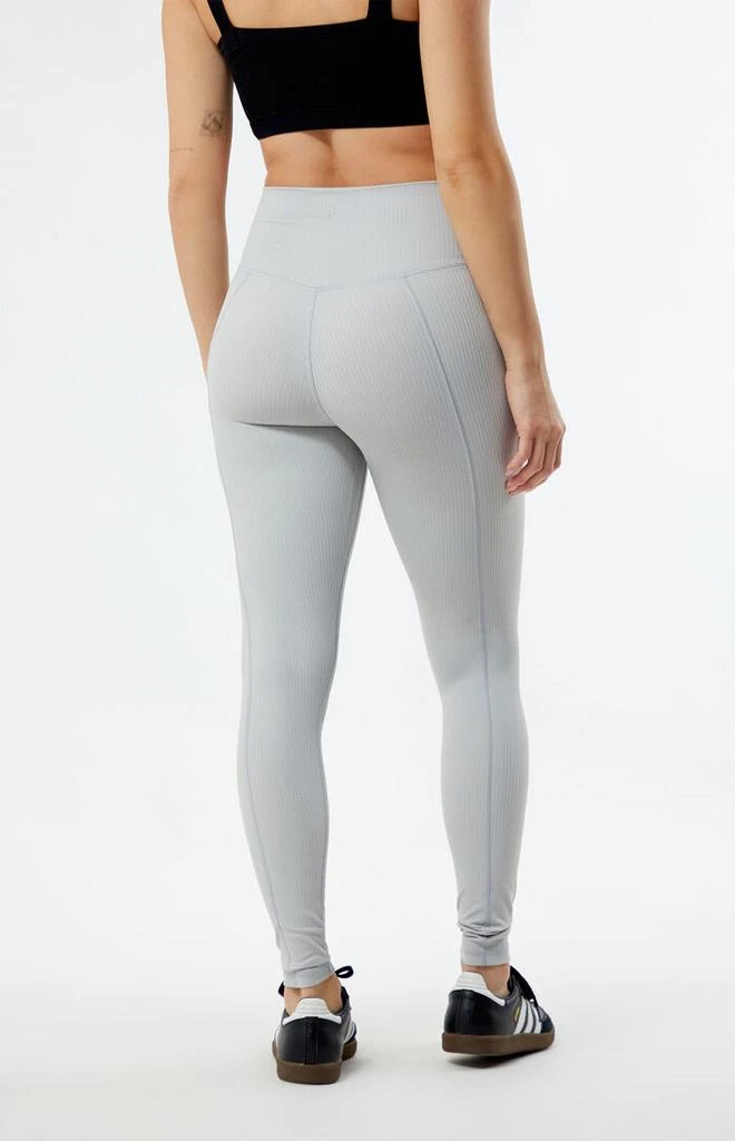 PAC 1980 Active Ribbed Crossover Yoga Pants 4