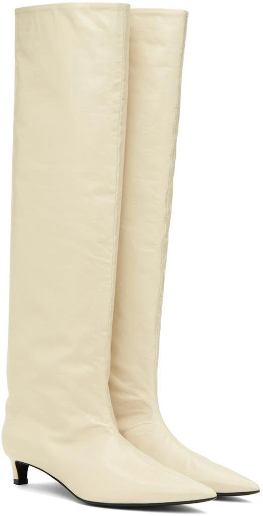 Jil Sander Beige Calfskin Boots 4