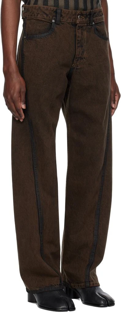 Eckhaus Latta Brown Bend Jeans 2