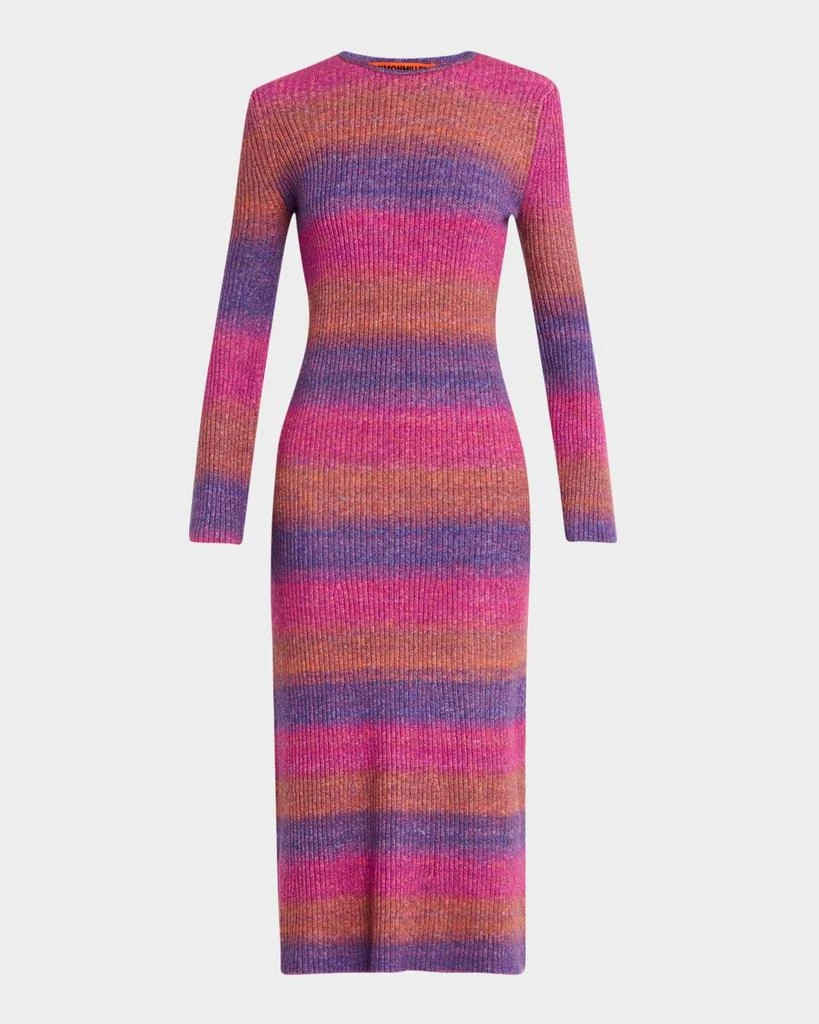 SIMONMILLER Axon Distorted Stripe Knit Dress 1