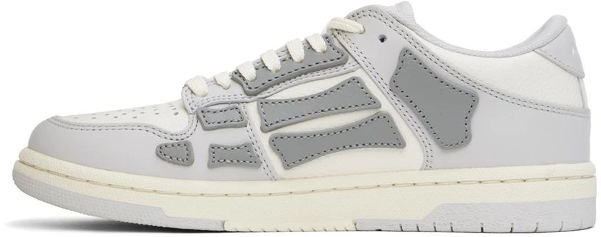 AMIRI Gray & White Skel Top Low Sneakers 3