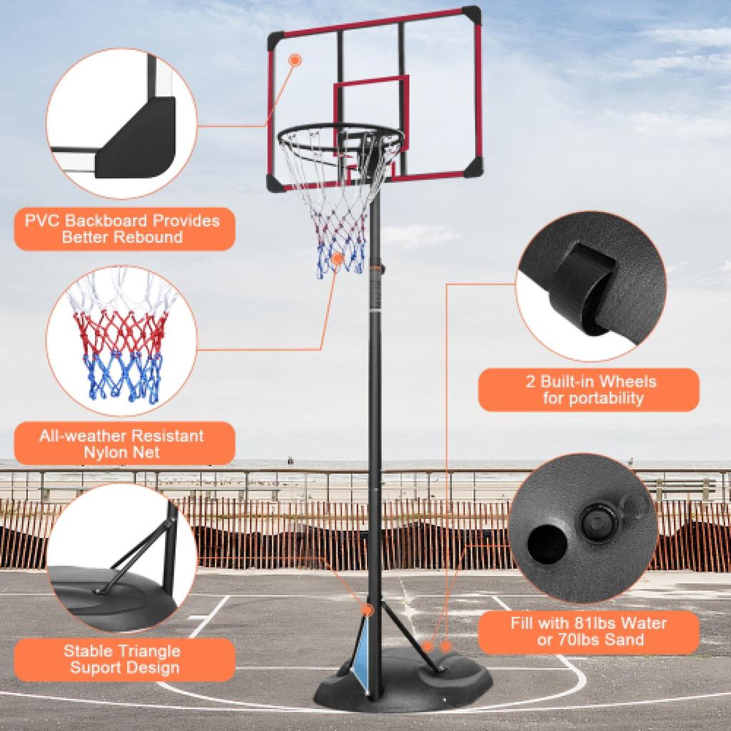 Streamdale Furniture Streamdale Grow-with-Kids Adjustable Basketball Hoop for Indoor and Outdoor Play