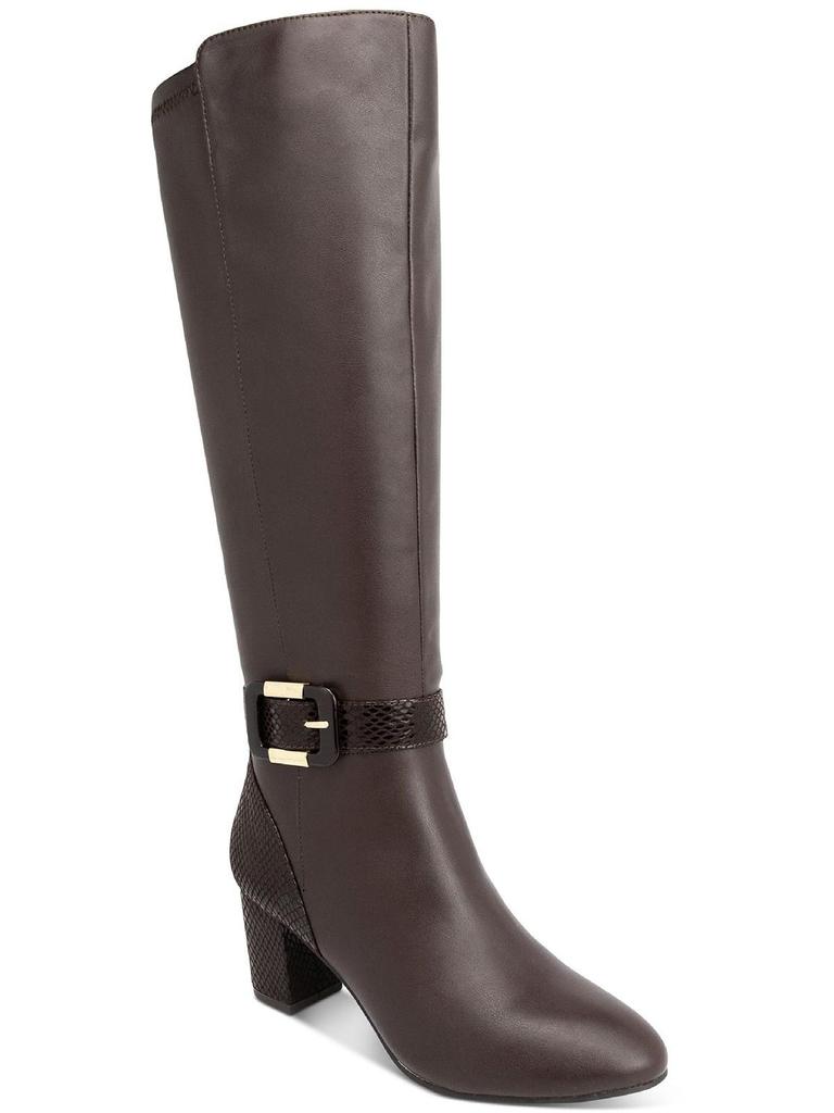 Karen Scott Isabell  Womens Pull On Wide Calf Knee-High Boots