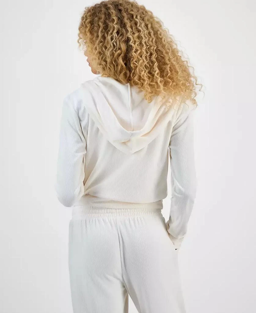 Hippie Rose Juniors
 Ribbed Velour Zip-Up Hoodie 2