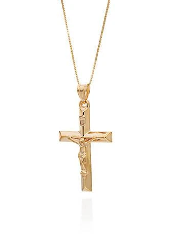 Belk & Co. Crucifix Cross Pendant in 10K Yellow Gold 1