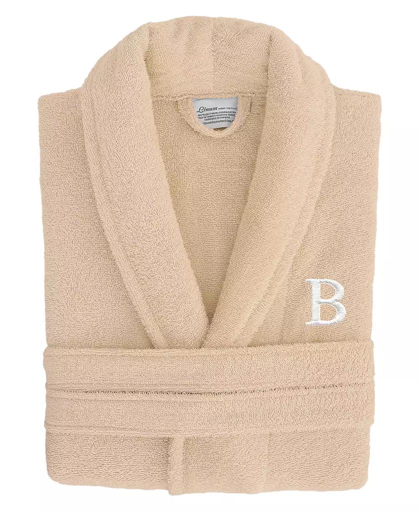 Linum Home Textiles Bookman Font 100% Turkish Cotton Unisex Terry Bathrobe