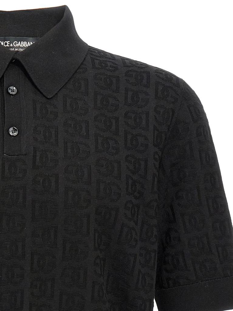 Dolce & Gabbana Dolce & Gabbana Jacquard Logo Polo Shirt