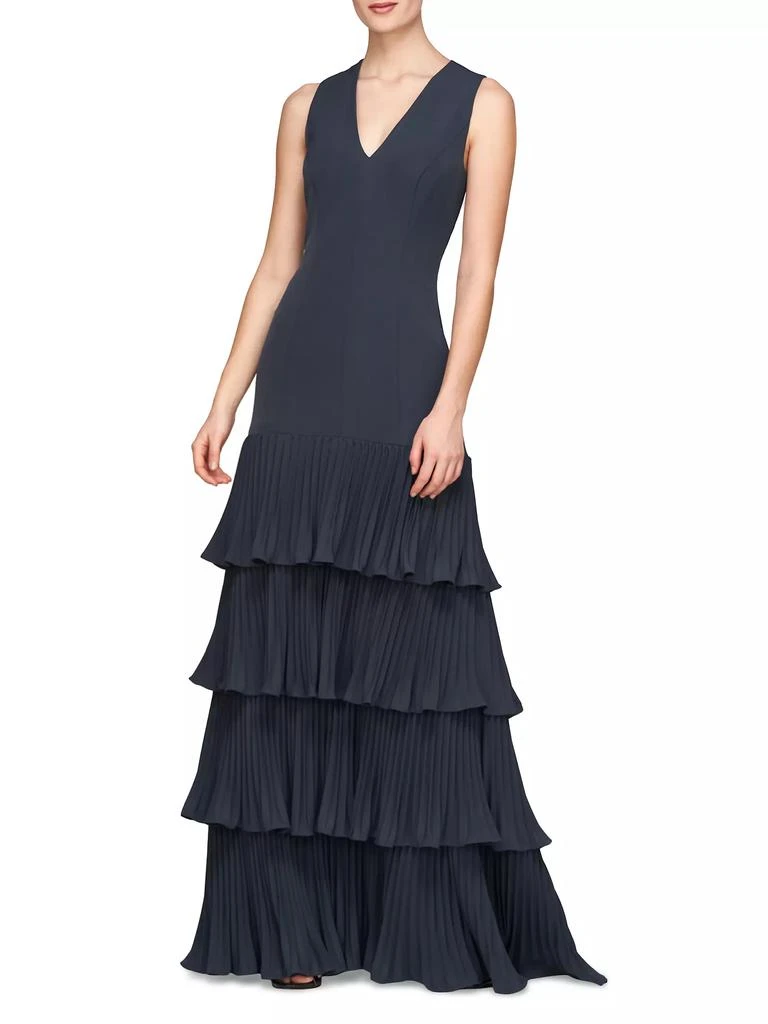 Kay Unger Angelique Tiered Ruffled Gown 4