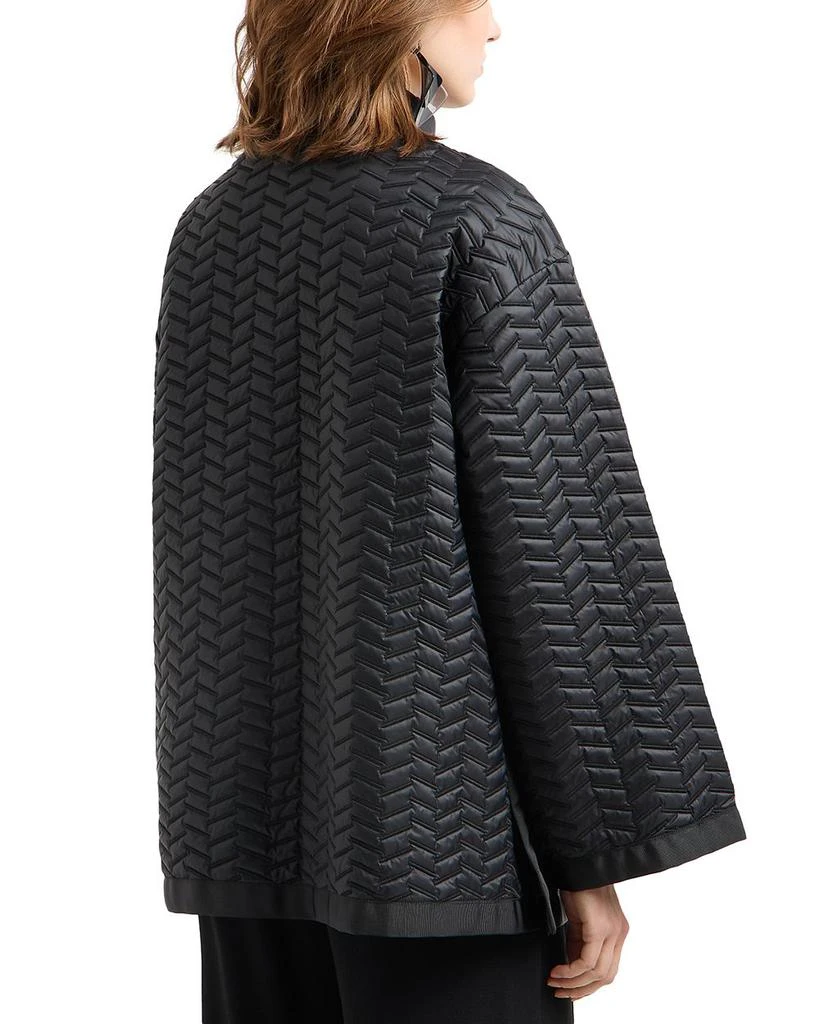Emporio Armani Reversible Lightweight Quilted Nylon Puffer Jacket with Bell Sleeves 3