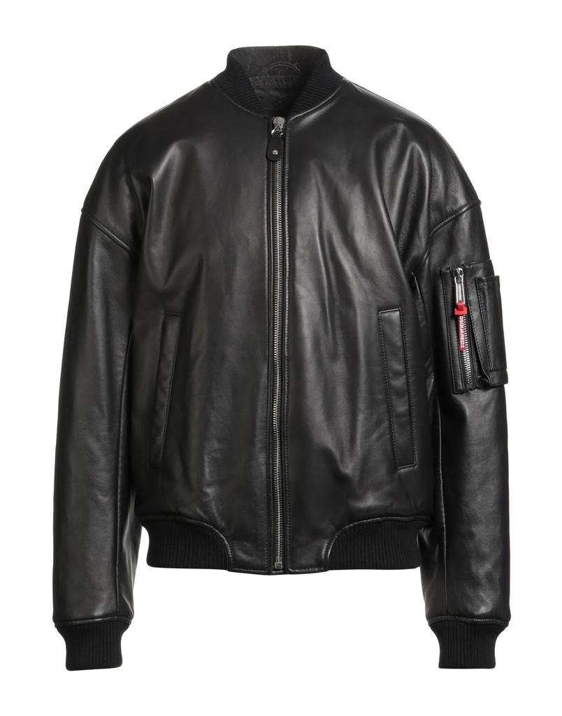 ジャケット・アウター BEAMS PLUS MIL Flight Jacket Leather BEAMS PLUS Black MIL Flight Leather Jacket Beams Plus