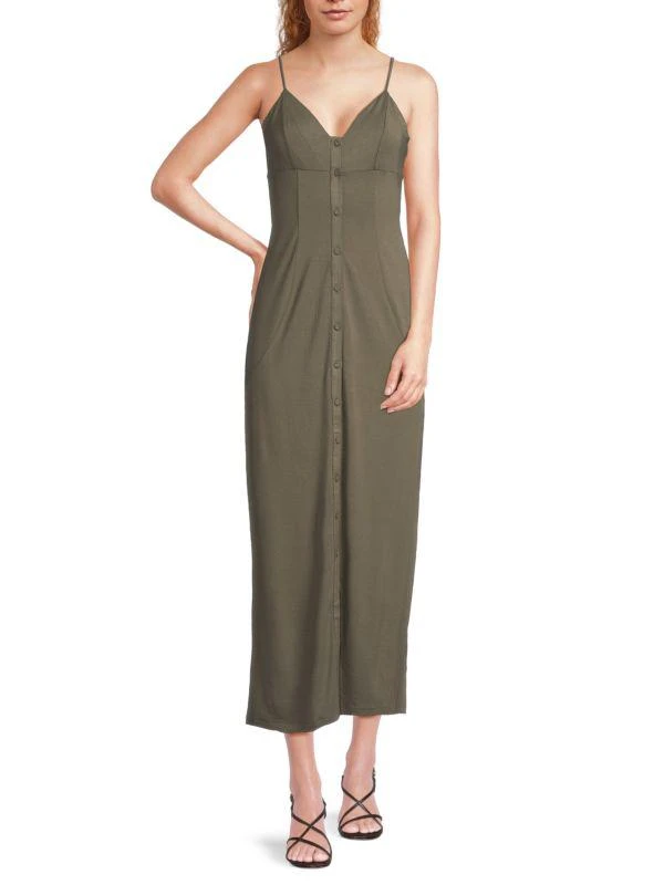 Favorite Daughter Into You V-Neck Midi Shirtdress 1