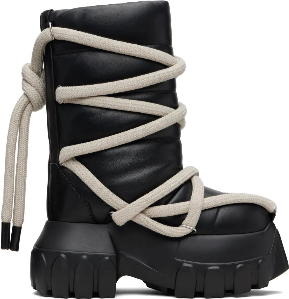 Rick Owens Black Concordians Lunar Mega Tractor Boots 1