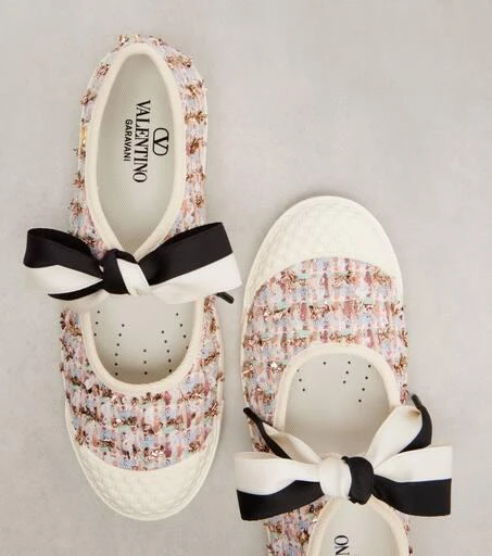 Valentino Bay By Bay checked tweed sneakers 5