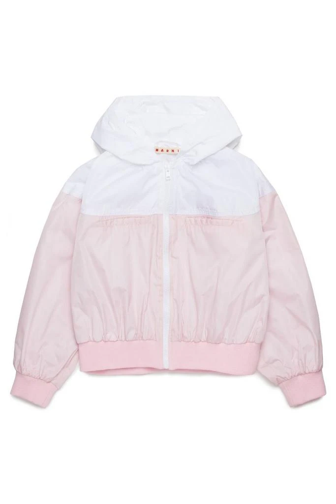 Marni Marni Kids Logo Two-Tone Windbreaker Jacket