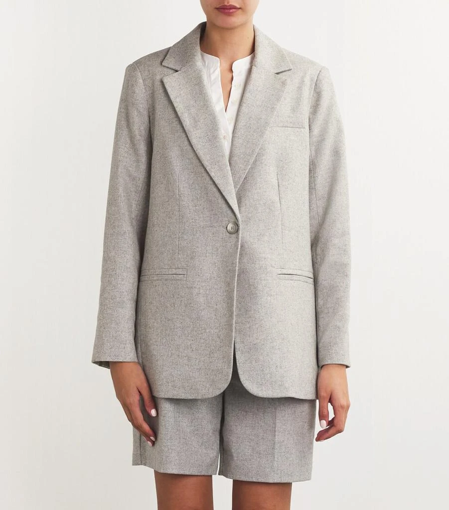 Claudie Pierlot Wool-Blend Single-Breasted Blazer 3