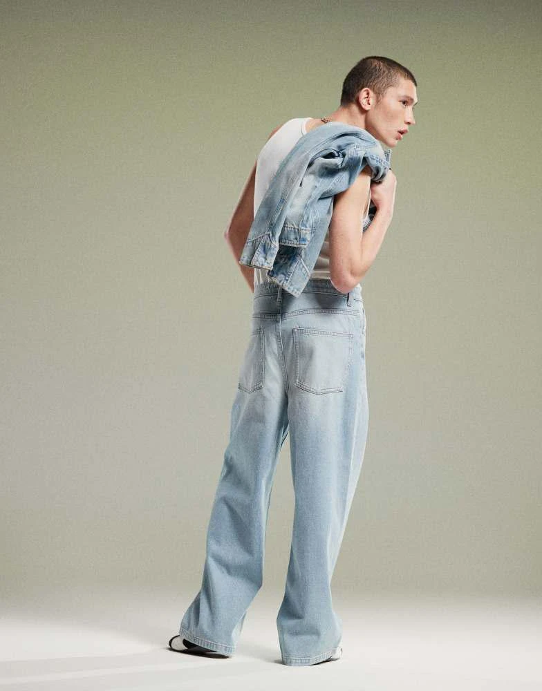 ASOS ASOS DESIGN super baggy jean in light wash blue 3