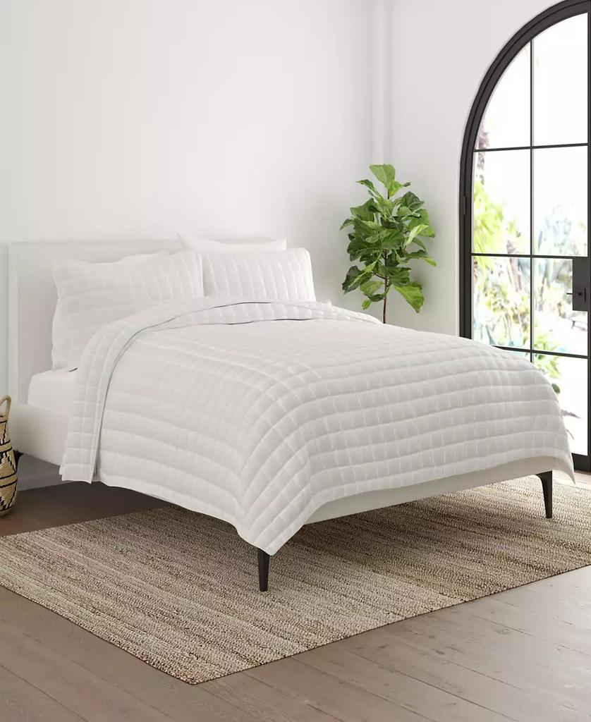 IENJOY HOME Ultra Soft Square Pattern Quilted Coverlet Set