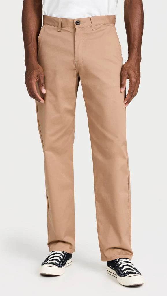 Naked & Famous Straight Chino Beige Stretch Twill Trousers 6