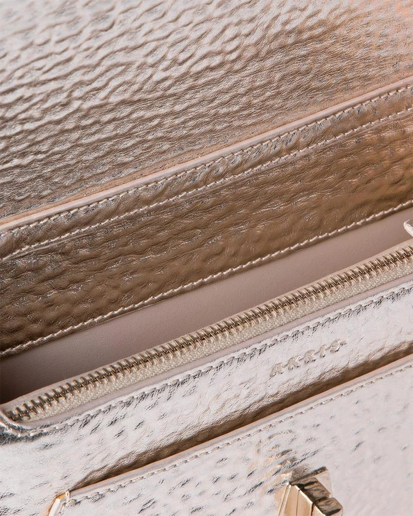 Akris Anouk Envelope Metallic Clutch Bag 3