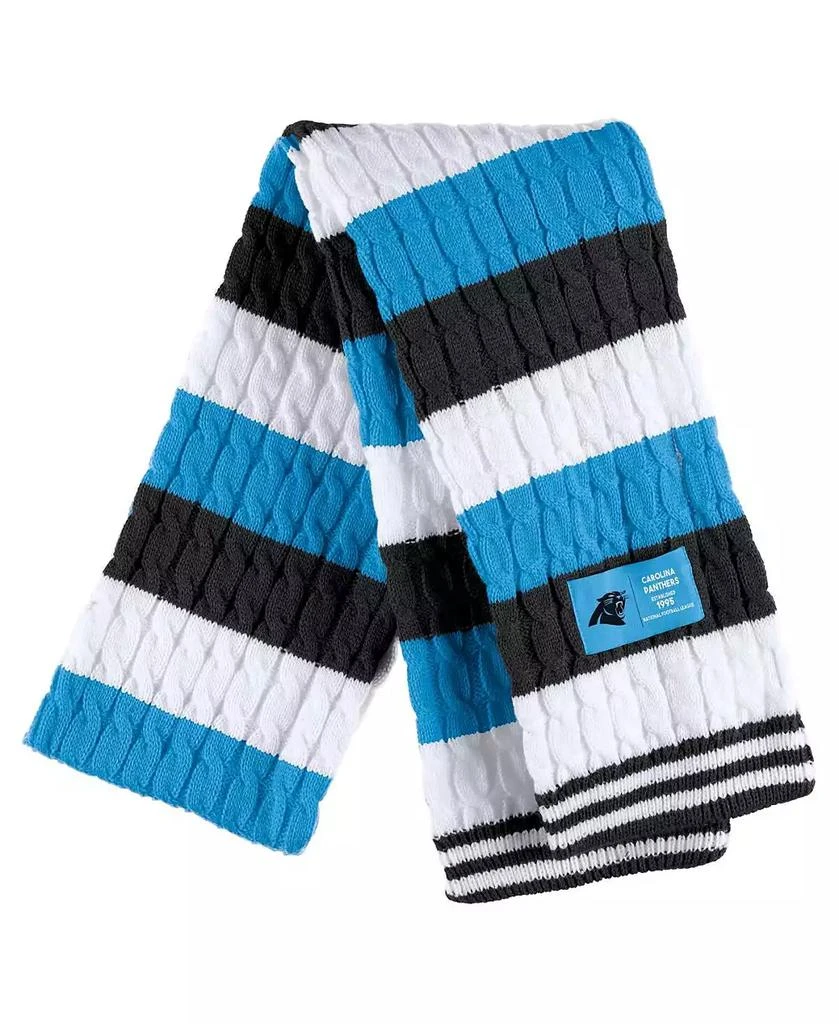 WEAR by Erin Andrews Women's Carolina Panthers Striped Scarf and Gloves Set 3