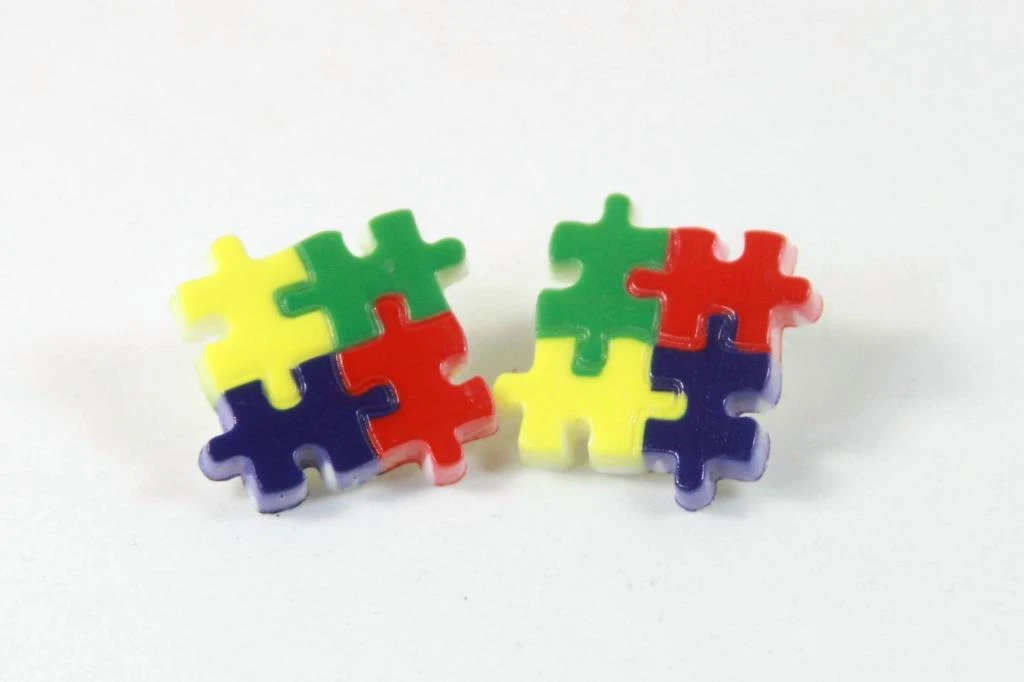 Twinkies Supply Shop Twinkies Supply Shop - Women
s Autism Puzzle Piece Stud Earrings