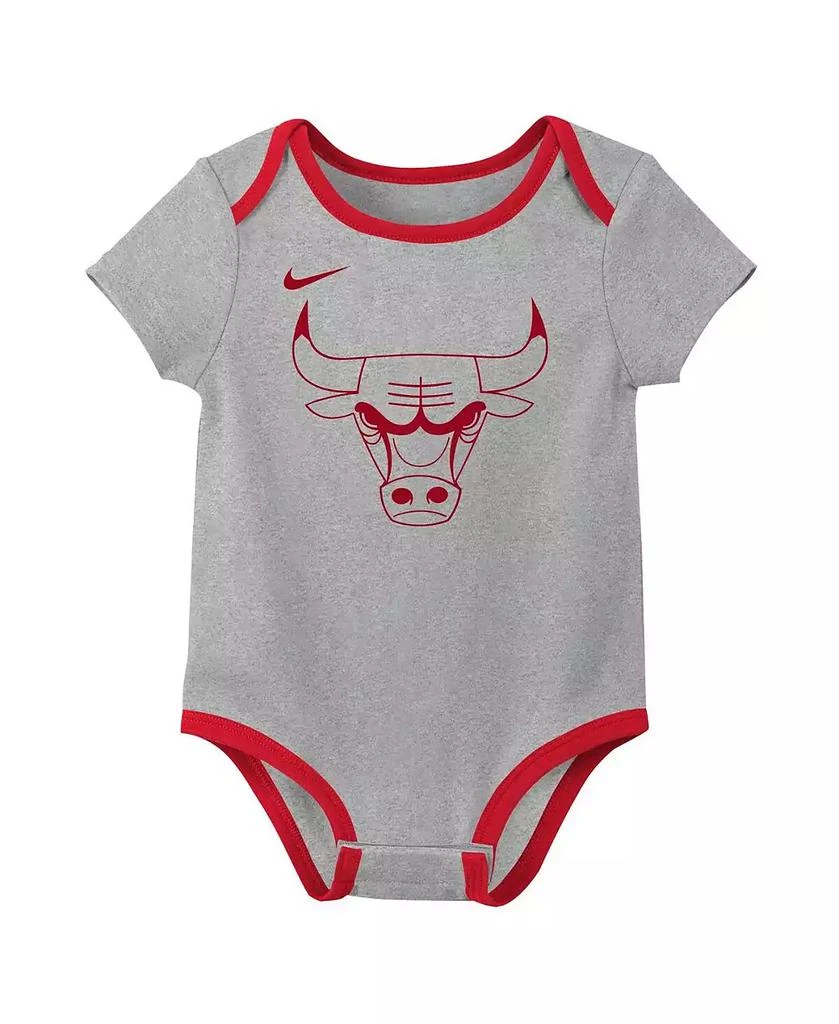 NIKE Baby Boys and Girls Chicago Bulls Three-Pack Bodysuit Set 2