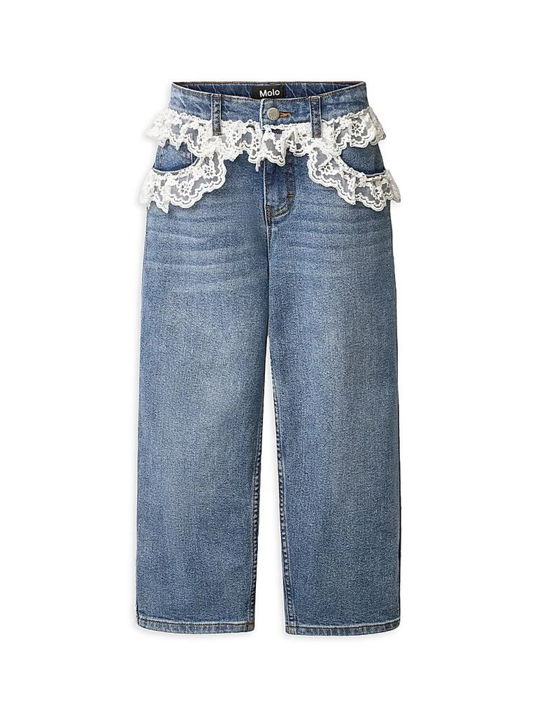 MOLO Little Girl
s 
Girl
s Lace-Trim Jeans