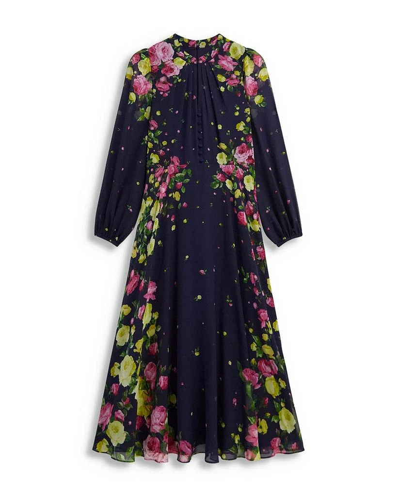 HOBBS LONDON Eva Floral Print Silk Midi Dress 8