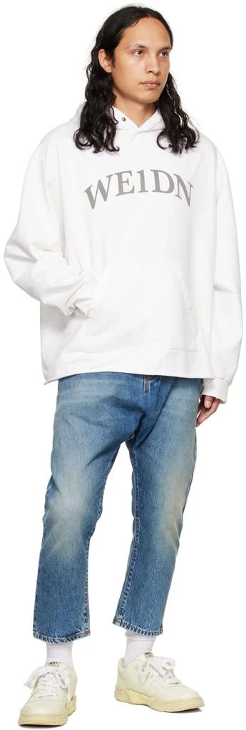 We11done White Distressed Hoodie 4