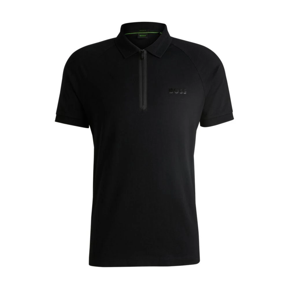 Hugo Boss Cotton-jersey polo shirt with mirror-effect logo 1