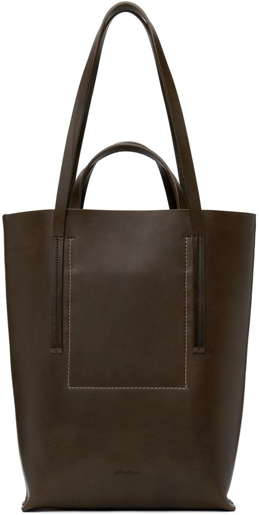 Rick Owens Brown Porterville Medium Shopper Tote