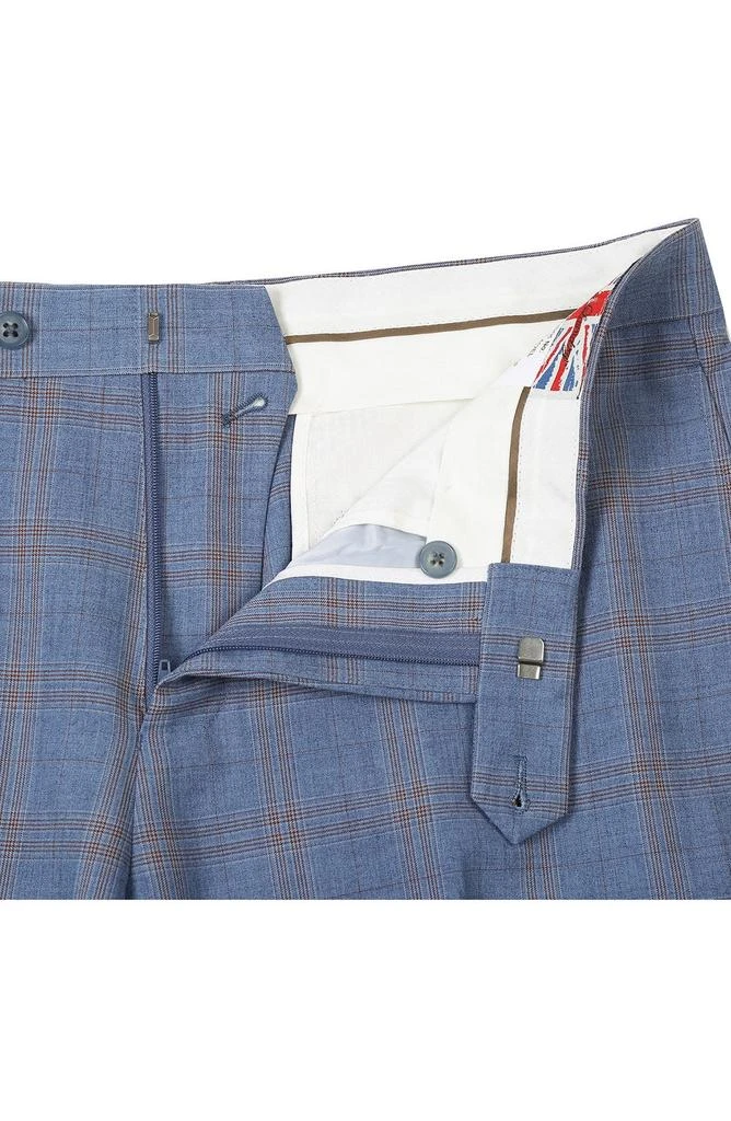 English Laundry Plaid Blue Mélange Suit 10