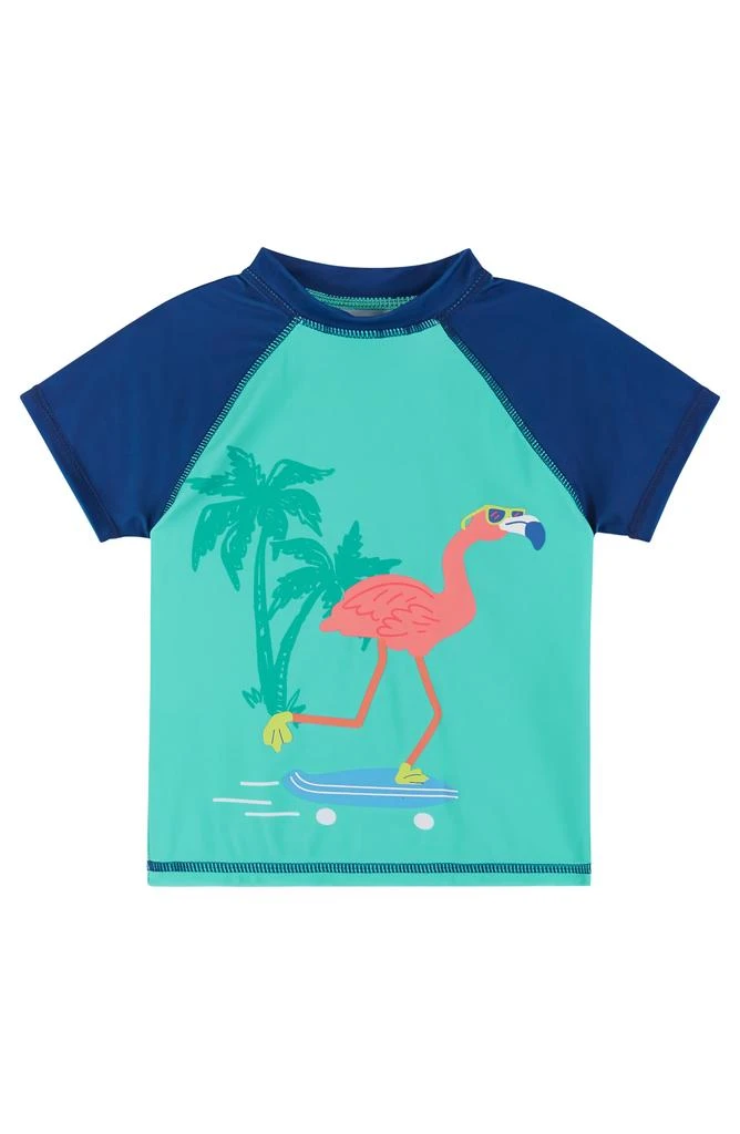 Andy & Evan Flamingo Rashguard T-Shirt & Swim Shorts Set 4