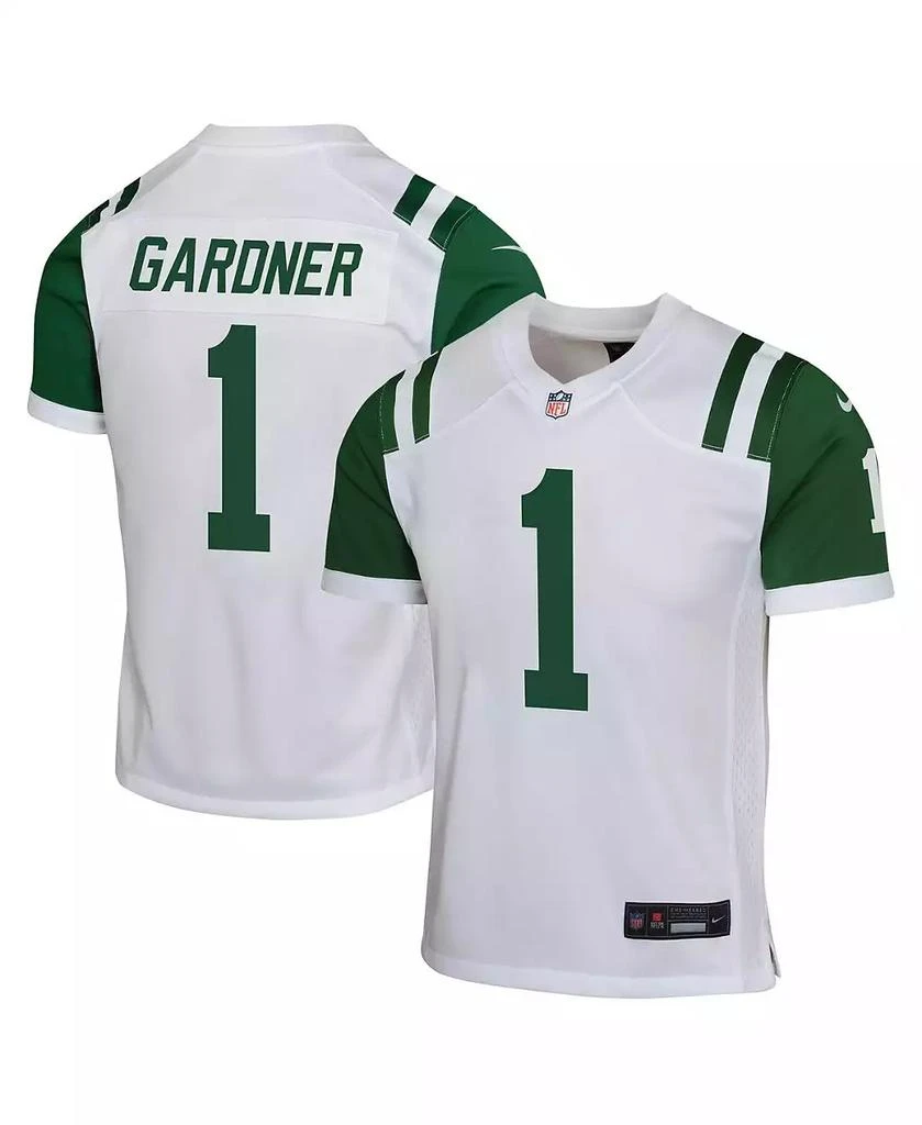 NIKE Big Boys and Girls Ahmad Sauce Gardner White New York Jets Classic Alternate Game Jersey 1