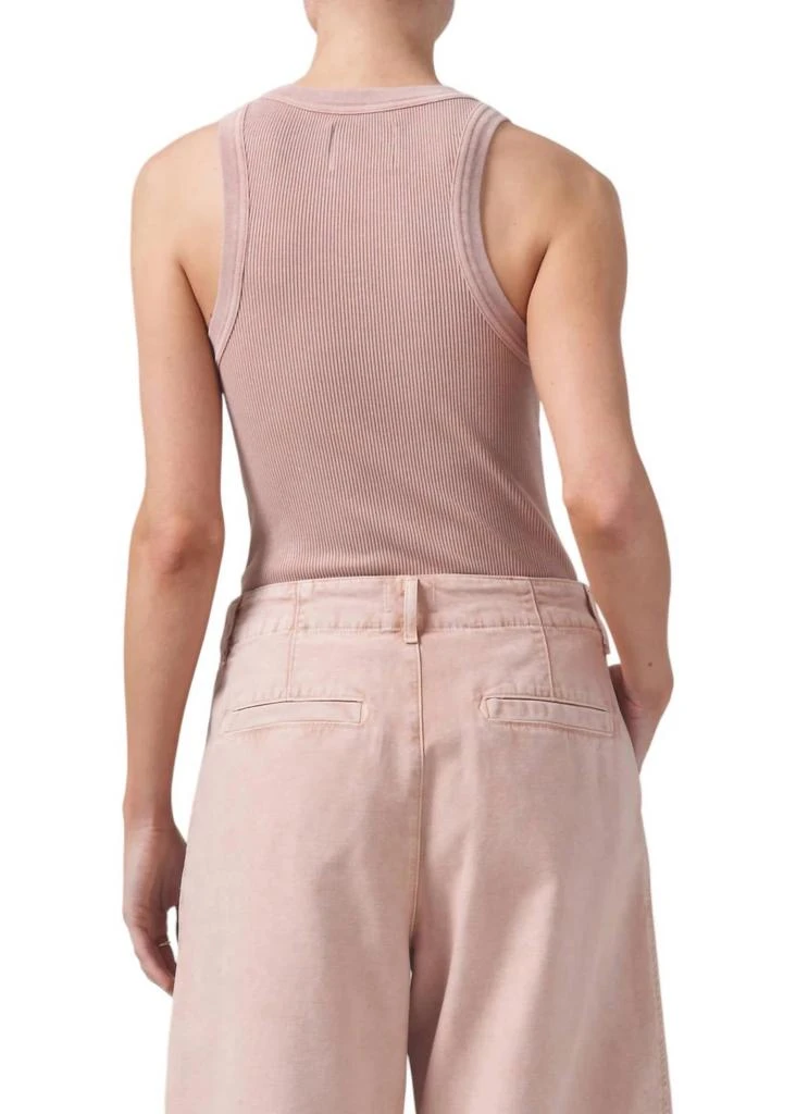 Citizens of Humanity Isabel Rib Tank Top In Mineral Rose 2