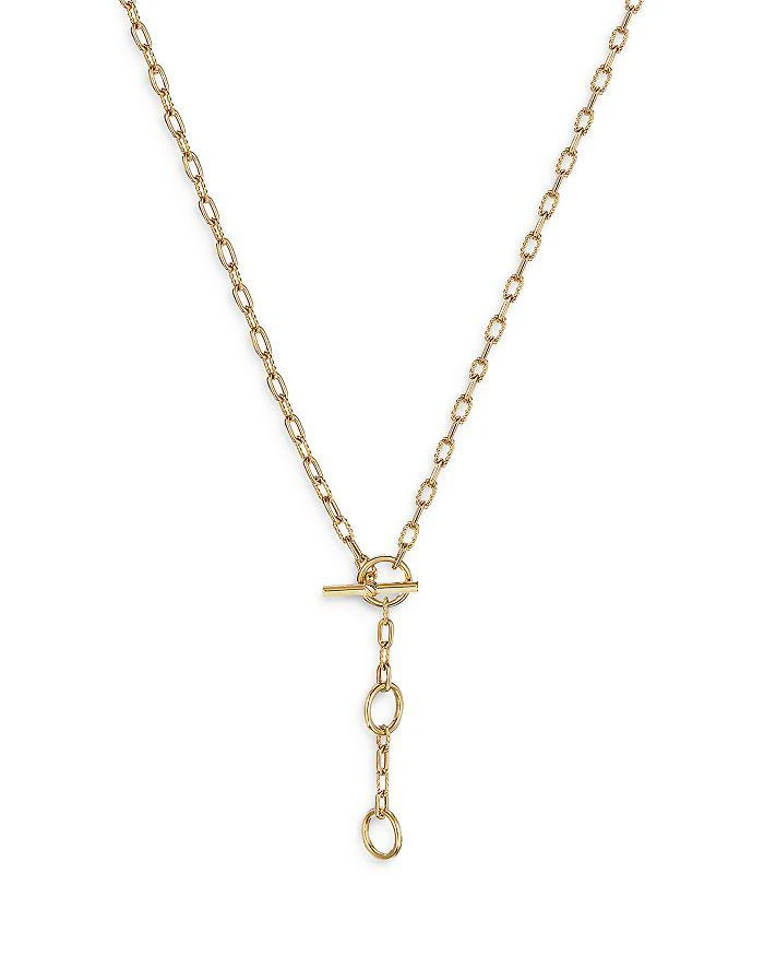 David Yurman 18K Yellow Gold DY Madison® Three Ring Chain Necklace