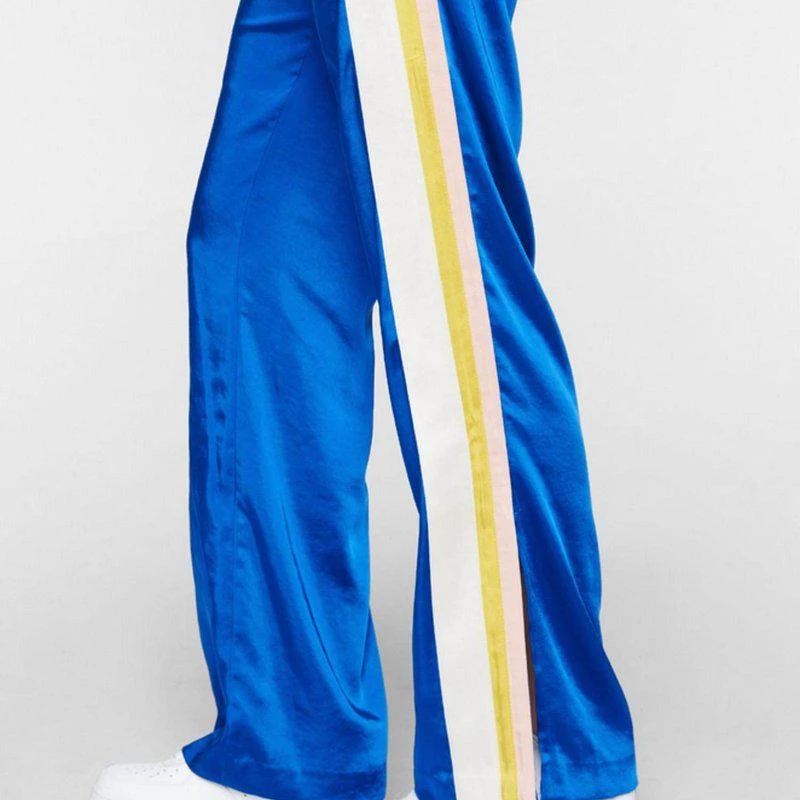Pam & Gela Triple Stripe Track Pant In Blue 2